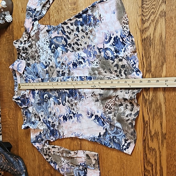 Soft Surroundings Long Sleeved Embellished Button Down Shirt - Picture 8 of 10